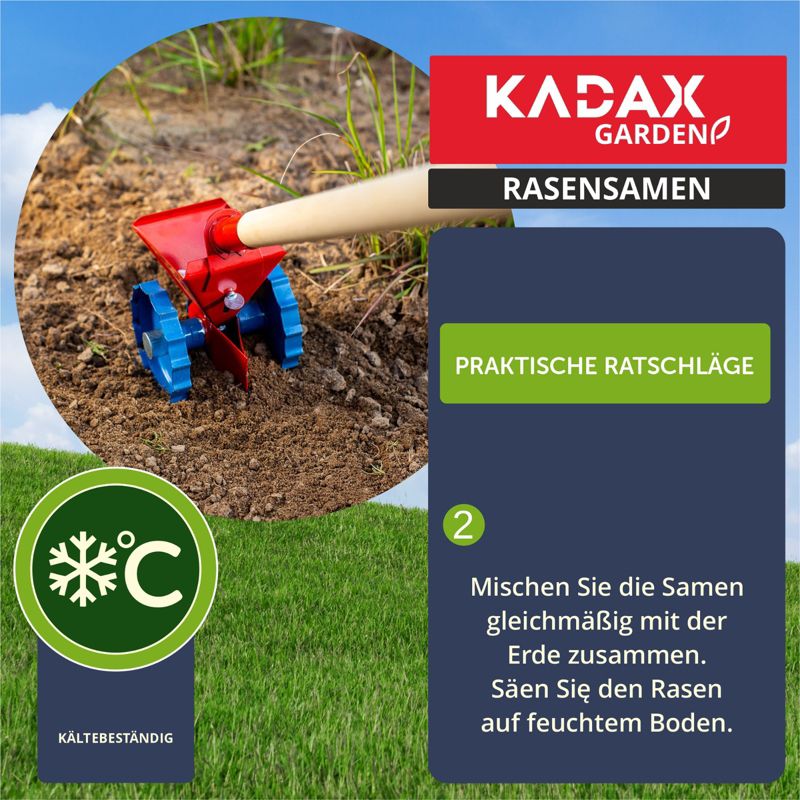 KADAX Universal Græsplænefrø Selvkomprimerende 1 kg