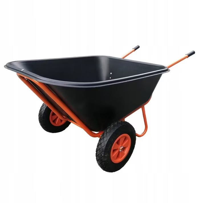 Trillebør 2 Hjul 200 Liter 159x87x77 cm Orange