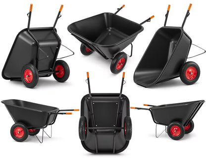 Trillebør 2 Hjul 300 Liter 300 kg | 5905527997459