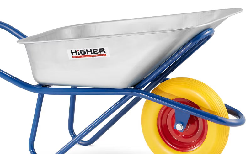 Trillebør 130 Liter Galvaniseret Stål 210 kg Blå