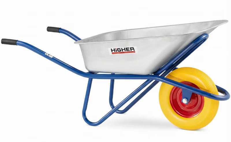 Trillebør 130 Liter Galvaniseret Stål 210 kg Blå