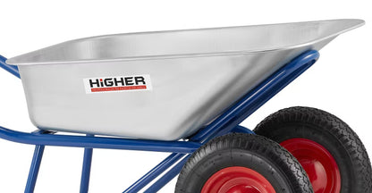 Trillebør 2 Hjul 130 Liter Galvaniseret 210 kg