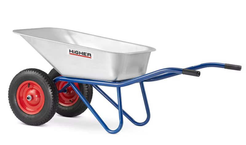 Trillebør 2 Hjul 130 Liter Galvaniseret 210 kg