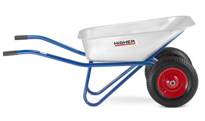 Trillebør 2 Hjul 130 Liter Galvaniseret 210 kg