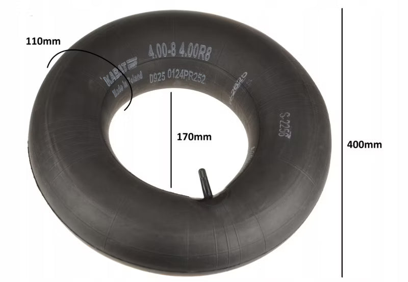 Trillebørdæk med Slange 4.80/4.00-8 4PR Sort