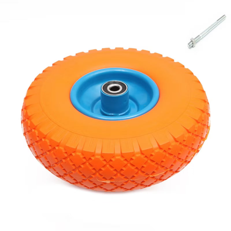Trillebørhjul 260 mm Punkterfrit PU med Aksel 12 mm | 5907269795461