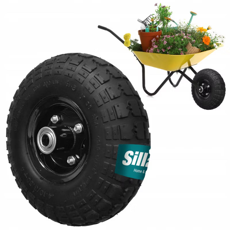Trillebørshjul 25x8,2 cm Pneumatisk Hjul til Havevogn 90 kg