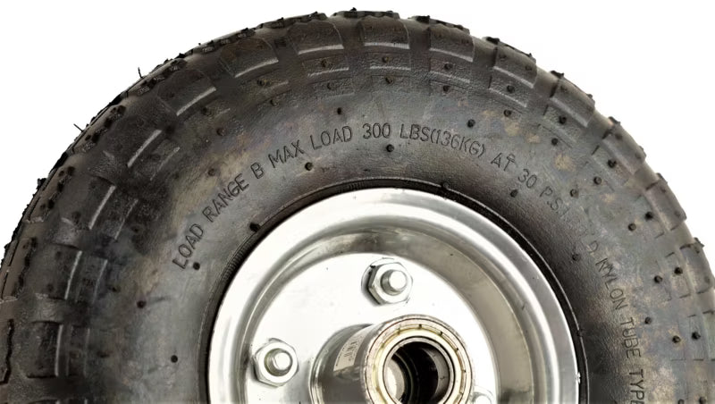 Trillebørshjul 260x80 mm 4.10/3.50-4 Metal