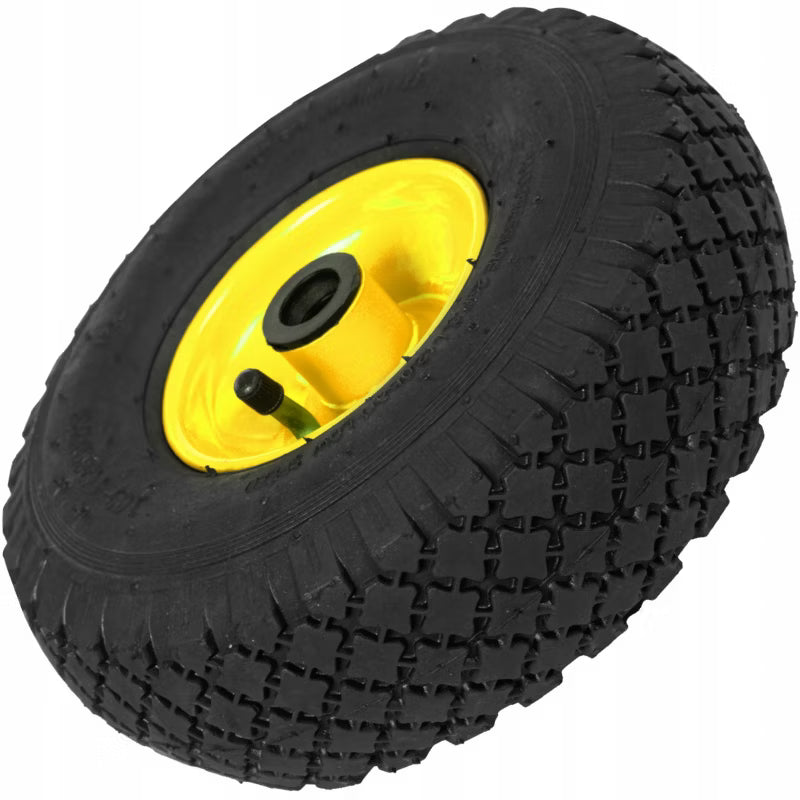 Trillebørshjul 260x85 mm 3.00-4 Luftgummi Gul