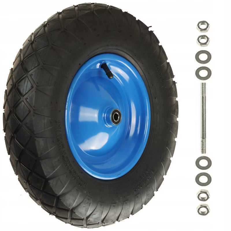 Trillebørshjul 4.00-8 4PR med Aksel Ø12 mm