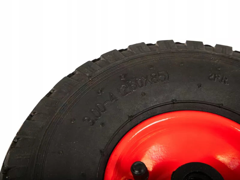 Trillebørshjul Luftgummi 260x85 mm 3.00-4 Aksel 20 mm