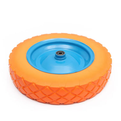 Trillebørshjul Massiv PU 3.50-8 med 12 mm Aksel