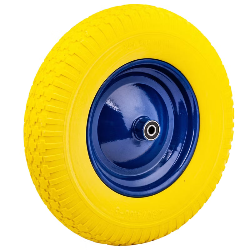 Trillebørshjul Punkterfri 39 cm med Aksel 4.00-8