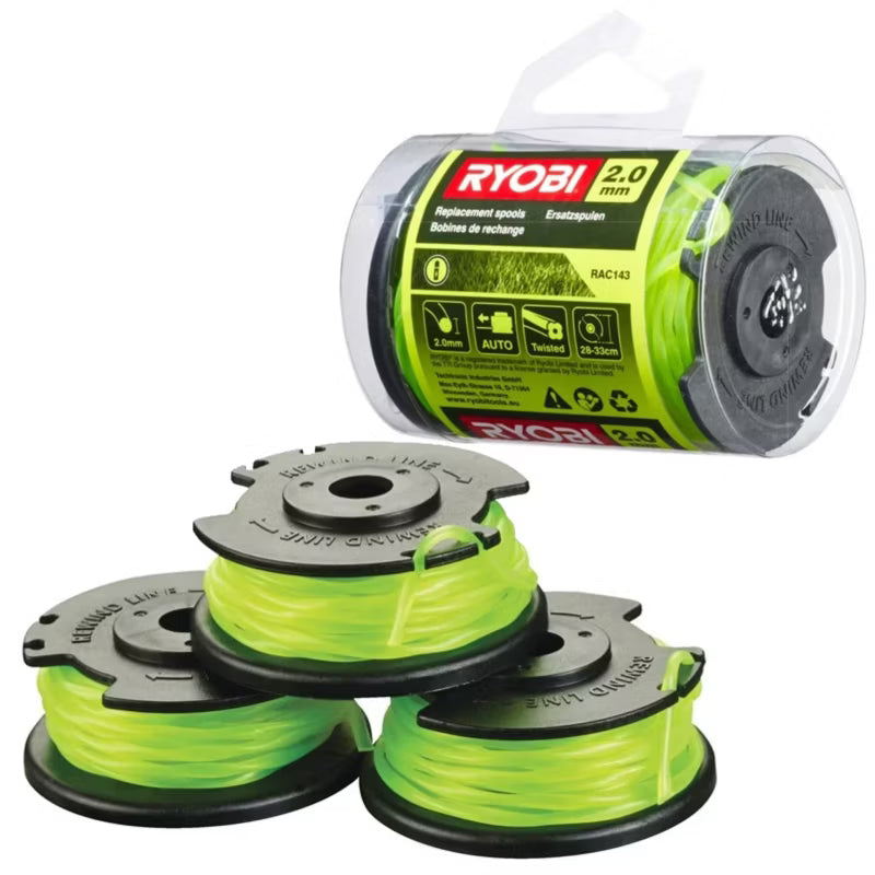 Trimmerspole 2 mm Grøn 3-Pak RAC143
