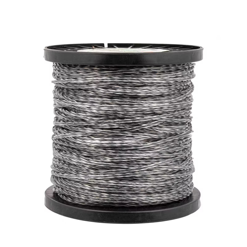 Trimmertråd 2,4 mm 100 m Rillet Grå