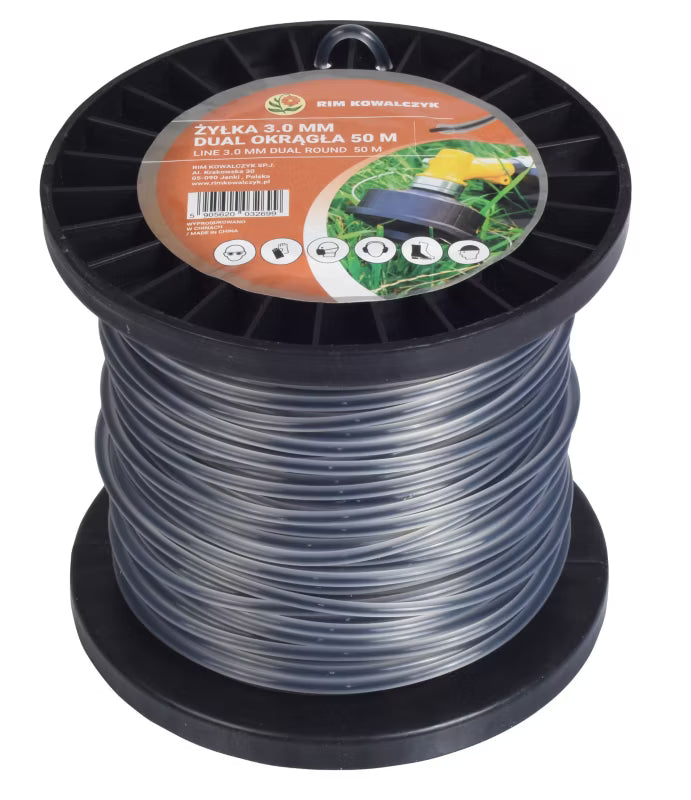 Trimmesnøre Rund 3 mm 50 m Transparent | 5905620032699