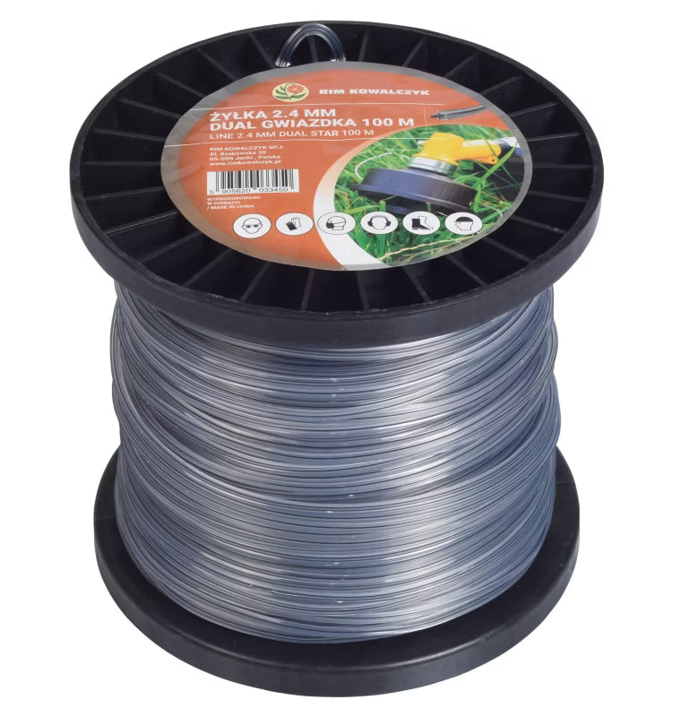 Trimmesnøre Stjerne 2,4 mm 100 m Transparent | 5905620033450