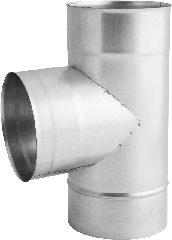 T-Stykke 130 mm 90 Grader Galvaniseret Stål