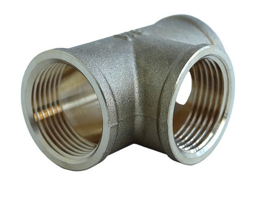 3/4" messing trerørskobling