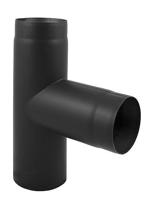 Sort Darco 90° T-stykke 180 mm