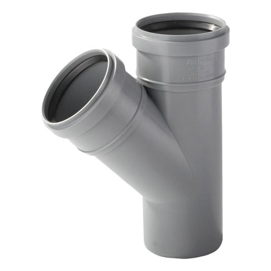 PP Pipelife 88° afløbstrekant til indvendig kloak 110 / 110 mm grå