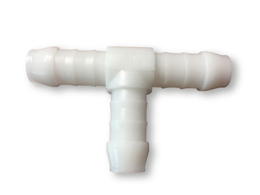 Hvid 12 mm slange-t-stykke