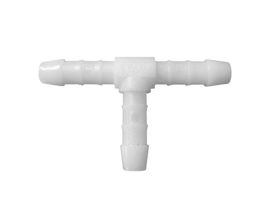 T-stykke til slanger 6 mm hvid