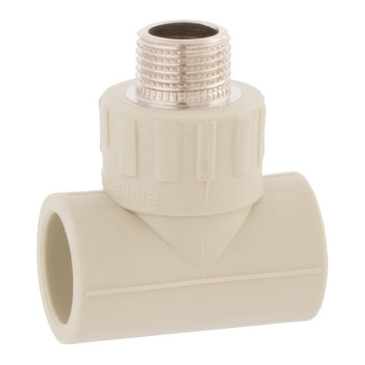 Idmar Group PP-R trerør med udvendigt gevind 16 mm x 1/2" x 16 mm