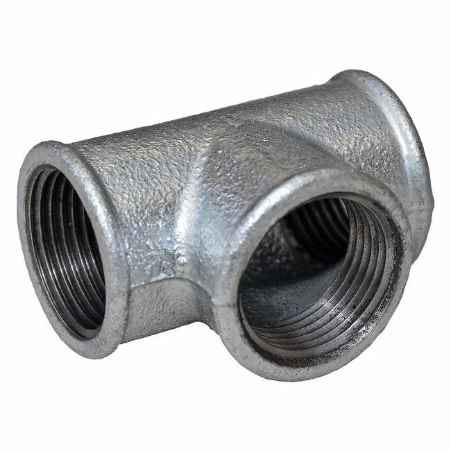1" galvaniseret gevind-T-stykke