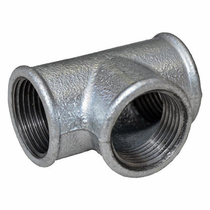 1" galvaniseret gevind-T-stykke