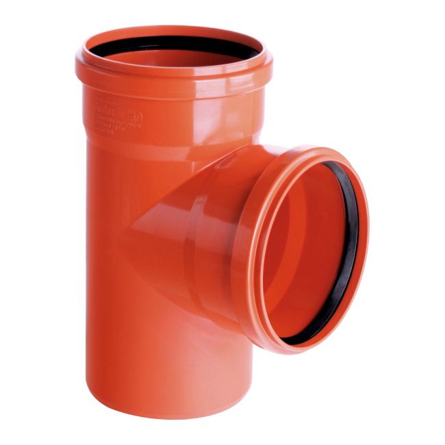 PVC-t-stykke Pipelife 200 x 160 mm 88°