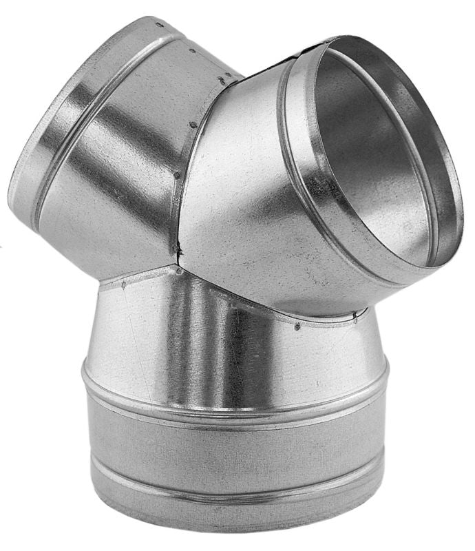 Darco 120° reduktions-T-stykke 125 mm til 2 x 100 mm, galvaniseret