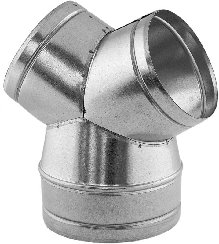 Reduktions T-stykke 120° 150 - 2x125 mm Galvaniseret Stål