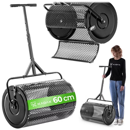 Tromlespreder 60 cm 75 Liter Sort Stål