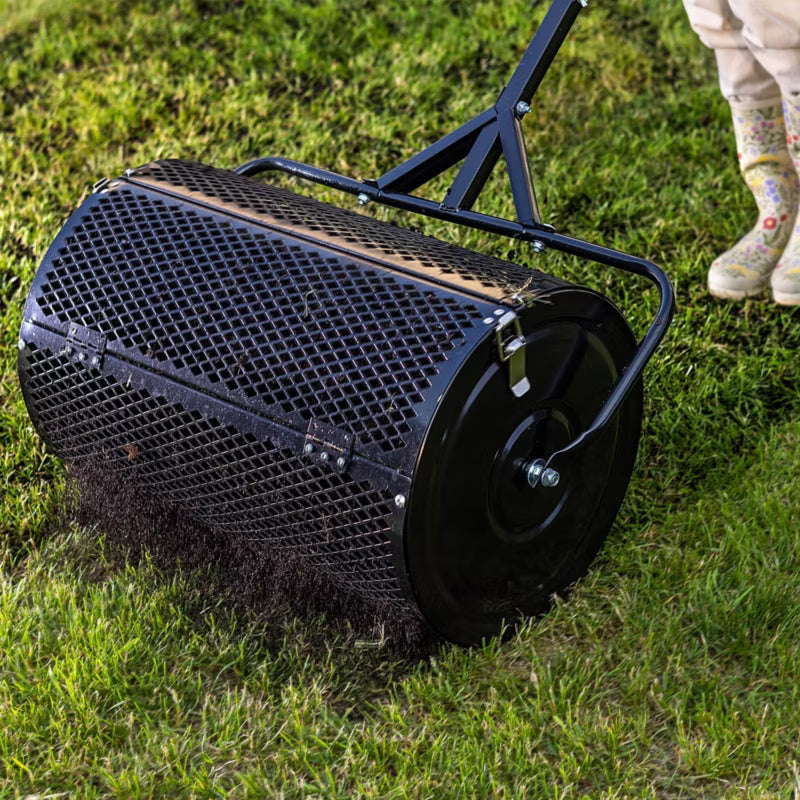 Tromlespreder 60 cm 75 Liter Sort Stål