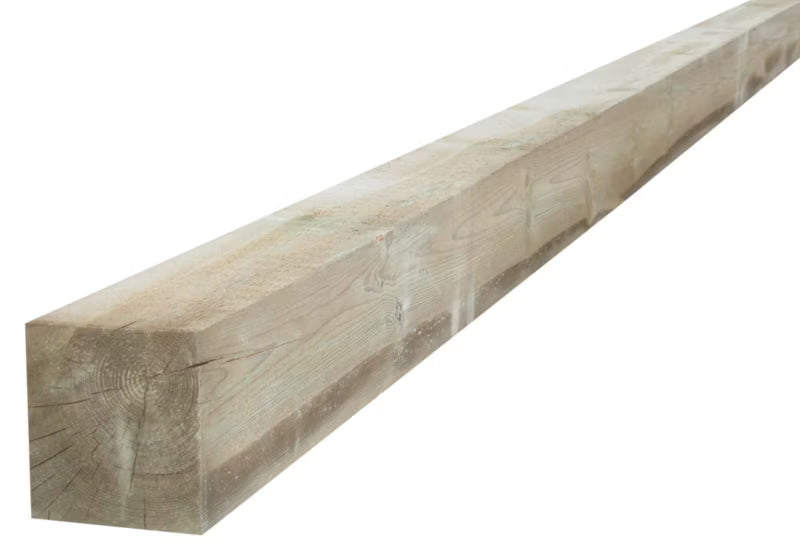 Trykimprægneret Stolpe 14x16x400 cm Grøn Fyrretræ