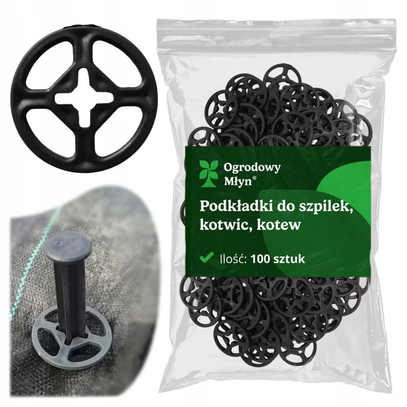 Trykskiver til Jordspyd Ukrudtsdug 100 Stk