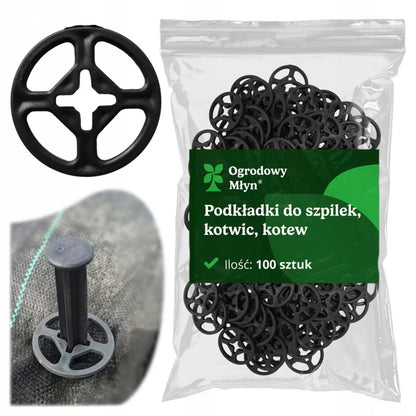 Trykskiver til Jordspyd Ukrudtsdug 100 Stk
