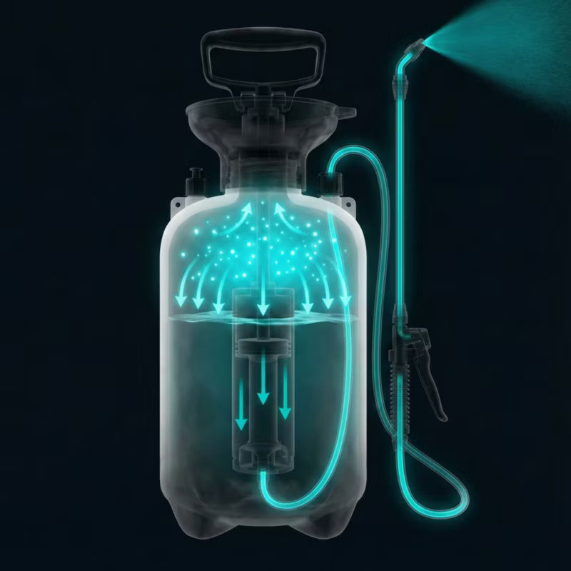 Tryksprøjte 5 Liter Hvid med Lanse
