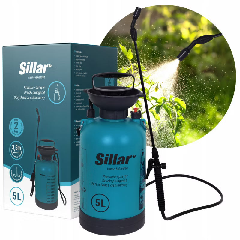 Tryksprøjte 5 Liter med Lanse og Skulderrem