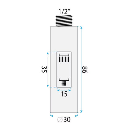 Tudhoved Fresh 8,6x3 cm Sort