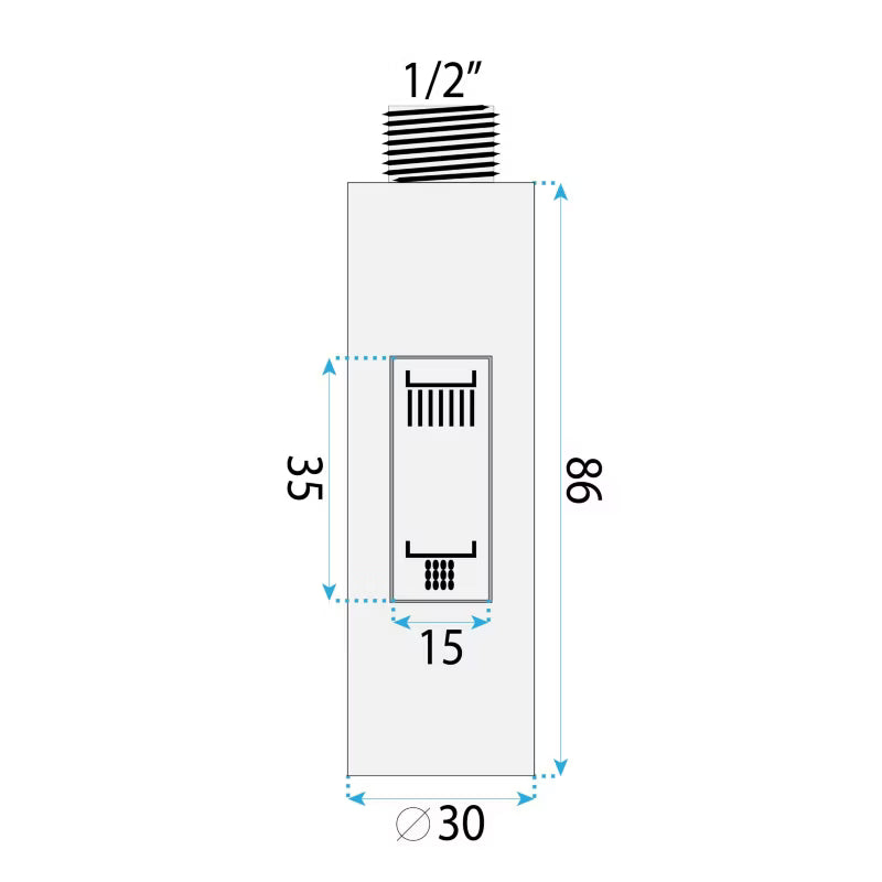 Tudhoved Fresh 8,6x3 cm Sort