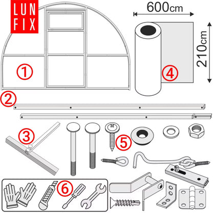 Tunnelszklarnia 3x8 m Polycarbonat 3 mm