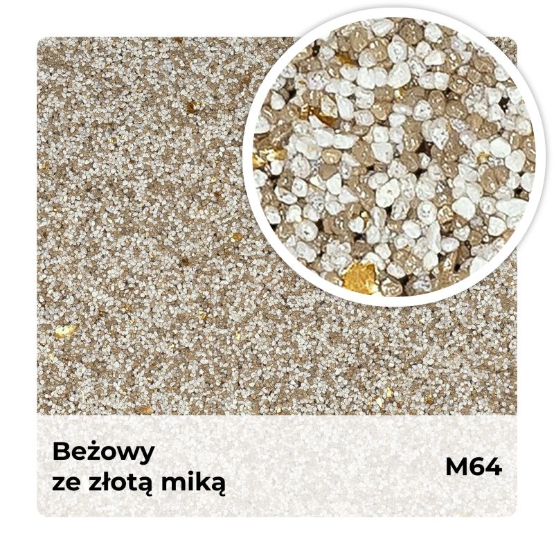 Mosaikpuds M64 Beige med Guldglimmer 7 kg