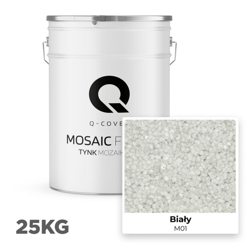 Mosaikpuds M01 25 kg Hvid