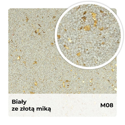 Mosaikpuds M08 Hvid med Guldglimmer 7 kg | 5905748544470