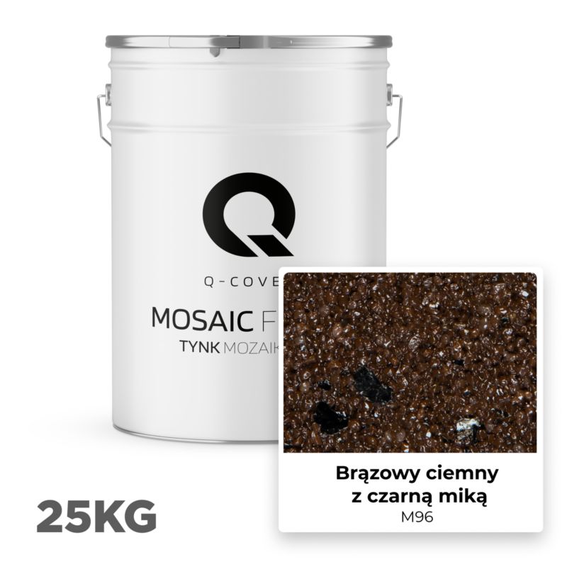 Mosaikpuds M96 25 kg Mørkebrun med Sort Glimmer