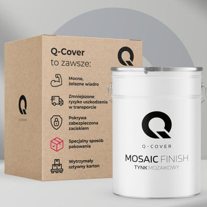 Mosaikpuds M96 25 kg Mørkebrun med Sort Glimmer