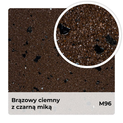 Mosaikpuds M96 25 kg Mørkebrun med Sort Glimmer