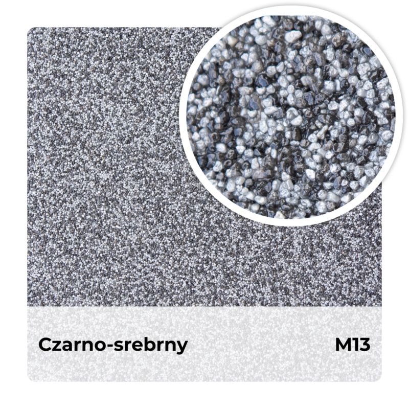 Mosaikpuds Sort-sølv M13 12,5 kg